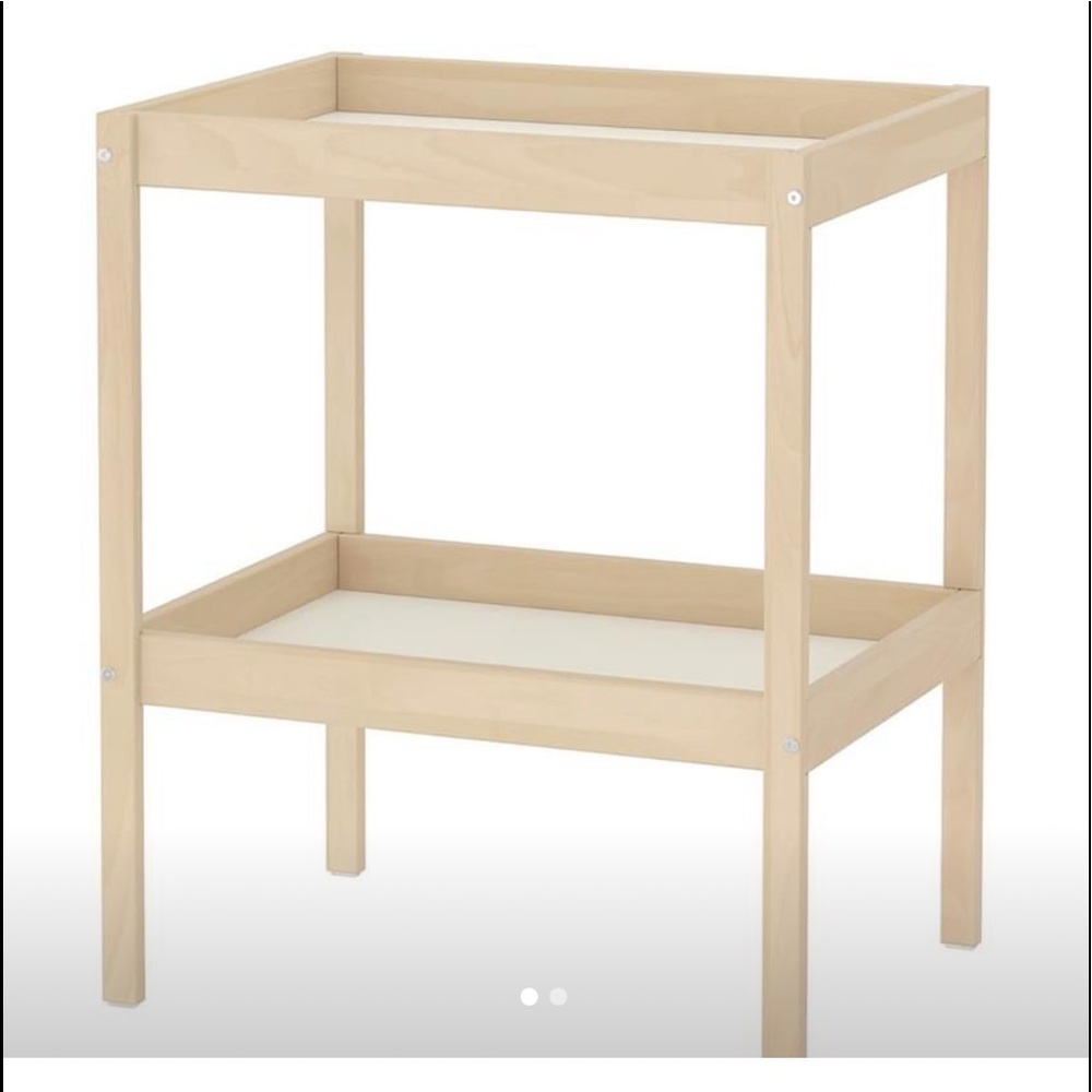 Gray baby changing station